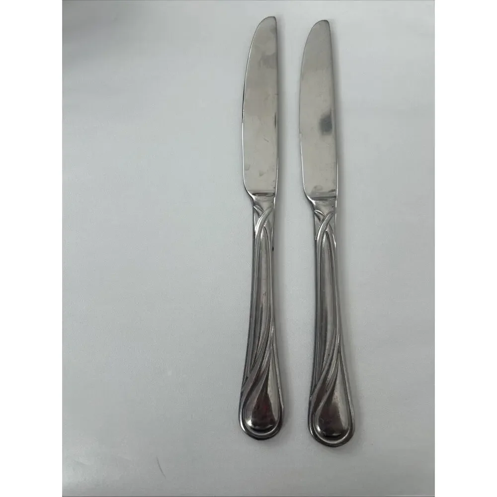 Pfaltzgraff GLENNBROOK Set Of 2 Dinner Knives 18/10 Stainless Flatware